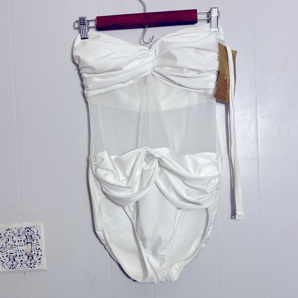 Gottex Couture Strapless One Piece Swimsuit L NWT | Vintage 90s Designer